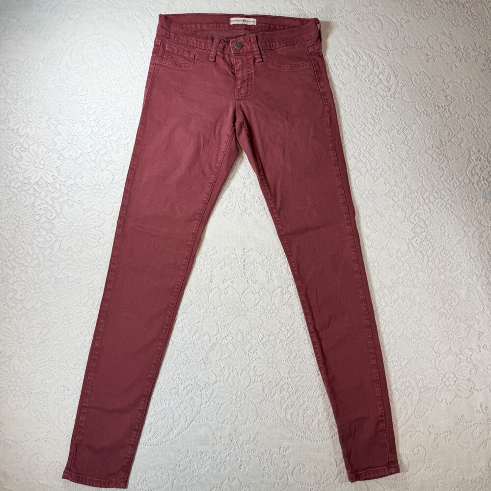 Altarâd State Skinny Jeans Womenâs Size 27 Red Stretch Denim